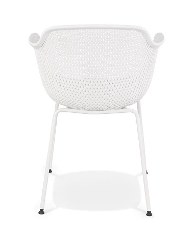 Chaise métal BUITE polymère blanc