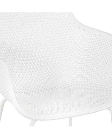 Chaise métal BUITE polymère blanc