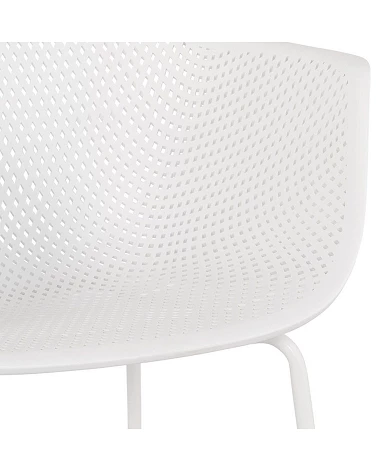 Chaise métal BUITE polymère blanc