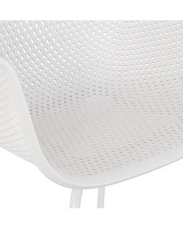 Chaise métal BUITE polymère blanc