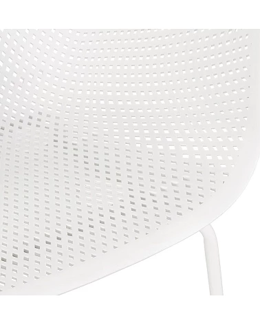 Chaise métal BUITE polymère blanc