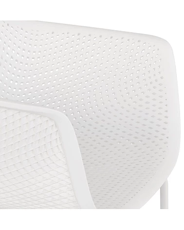 Chaise métal BUITE polymère blanc