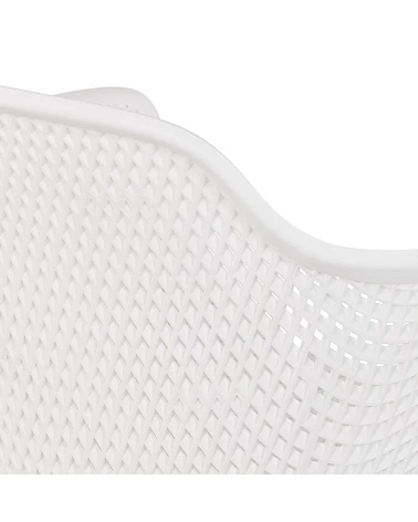 Chaise métal BUITE polymère blanc