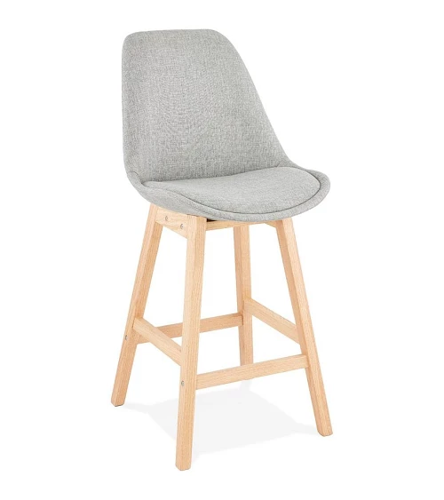 Tabouret de bar design QOOP MINI tissu Gris