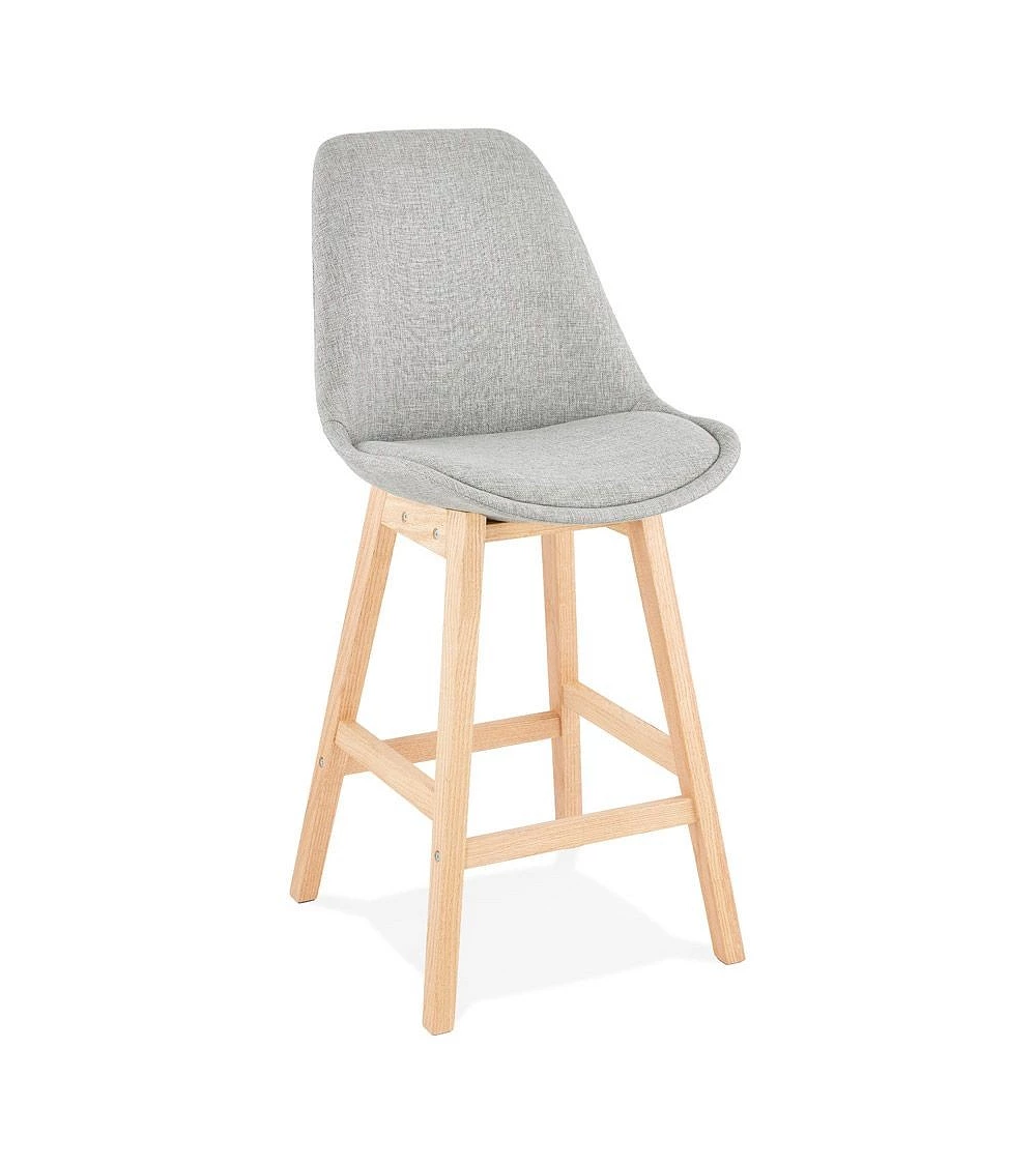 Tabouret de bar design QOOP MINI tissu Gris