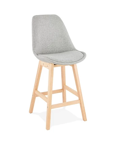 Tabouret de bar design QOOP MINI tissu Gris