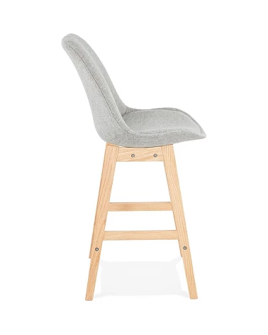 Tabouret de bar design QOOP MINI tissu Gris