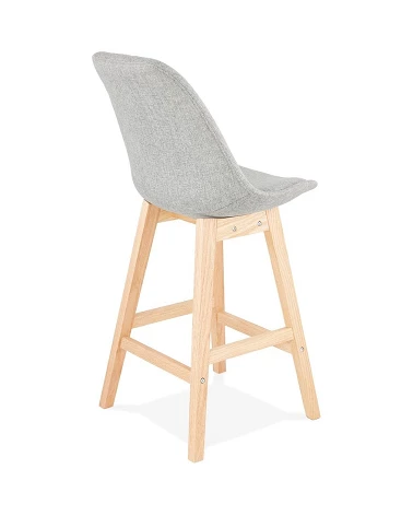 Tabouret de bar design QOOP MINI tissu Gris