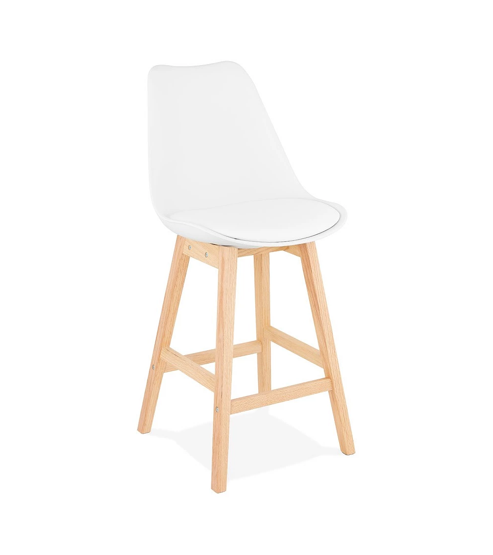 Tabouret de bar bois APRIL MINI poly Blanc