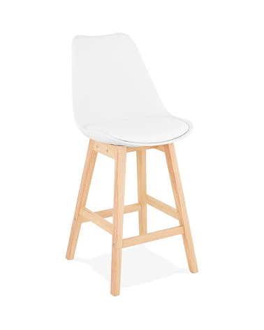 Tabouret de bar bois APRIL MINI poly Blanc