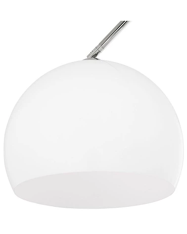 Lampadaire design Loft XL métal Chromé et Poly Blanc