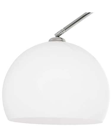 Lampadaire design Loft XL métal Chromé et Poly Blanc