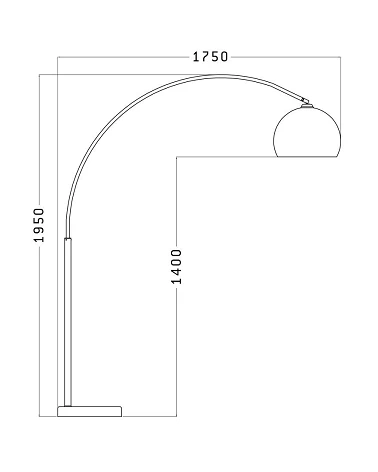 Lampadaire design Loft XL métal Chromé et Poly Blanc