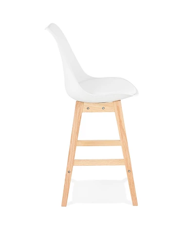 Tabouret de bar bois APRIL MINI poly Blanc