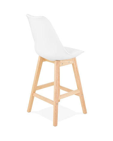 Tabouret de bar bois APRIL MINI poly Blanc