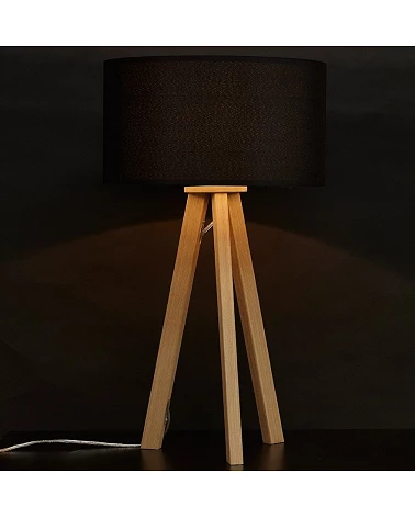 Lampe de table scandinave Trivet Mini noir