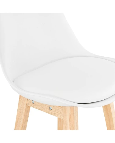 Tabouret de bar bois APRIL MINI poly Blanc