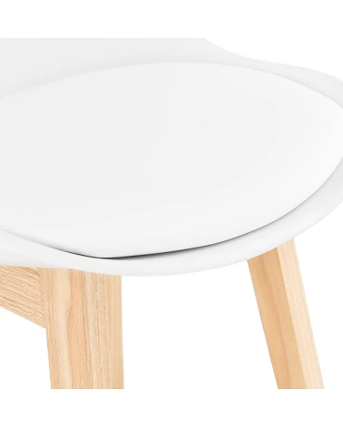 Tabouret de bar bois APRIL MINI poly Blanc