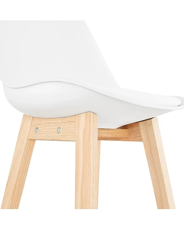 Tabouret de bar bois APRIL MINI poly Blanc