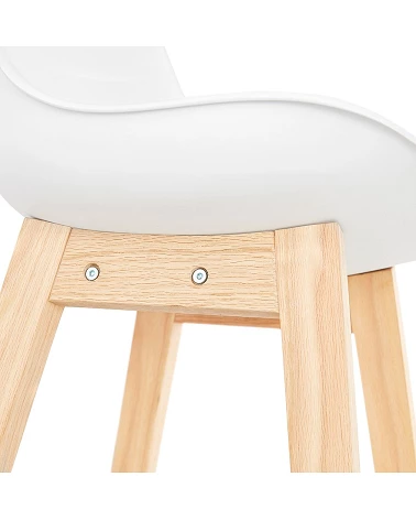 Tabouret de bar bois APRIL MINI poly Blanc