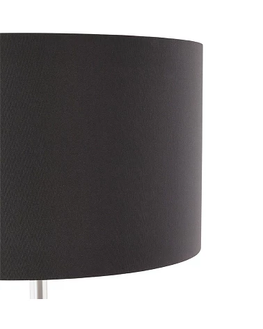 Lampadaire design Métal brossé Winona et Tissu Noir