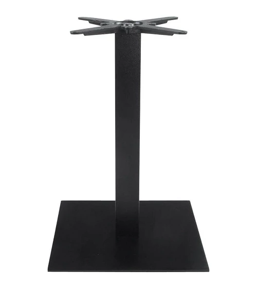 Pied de table 73 cm Fonte texturée noire