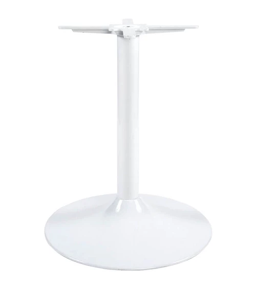 Pied de table 75 cm Métal peint blanc