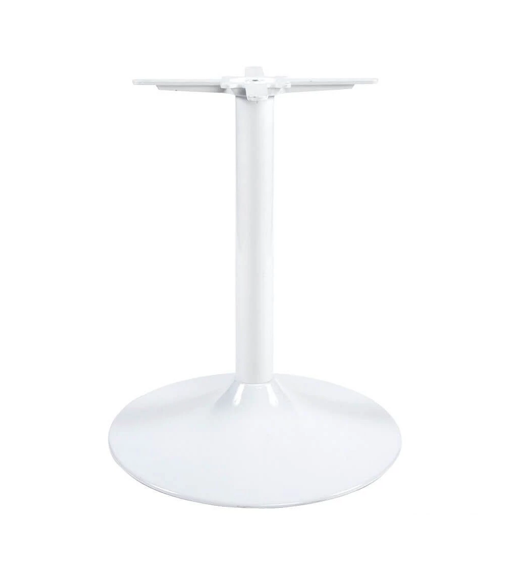 Pied de table 75 cm Métal peint blanc