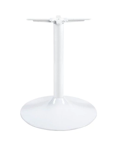 Pied de table 75 cm Métal peint blanc