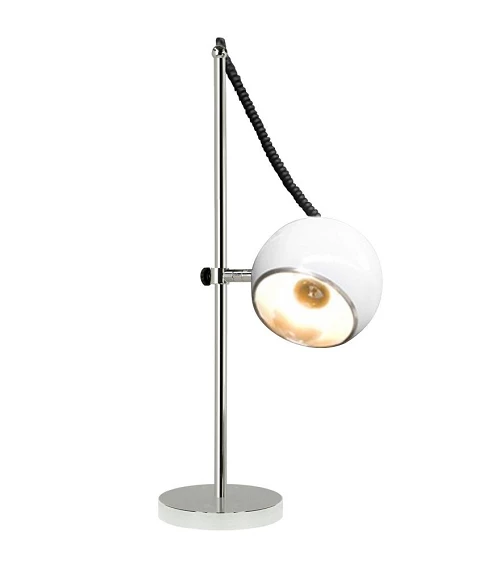 Lampe de table Moon metal blanc