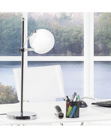 Lampe de table Moon metal blanc