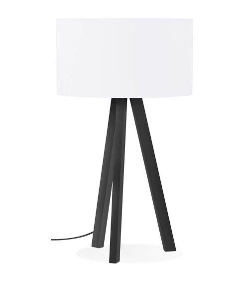 Lampe de table scandinave Trivet Mini métal Noir et Blanc