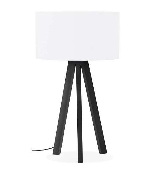 Lampe de table scandinave Trivet Mini métal Noir et Blanc