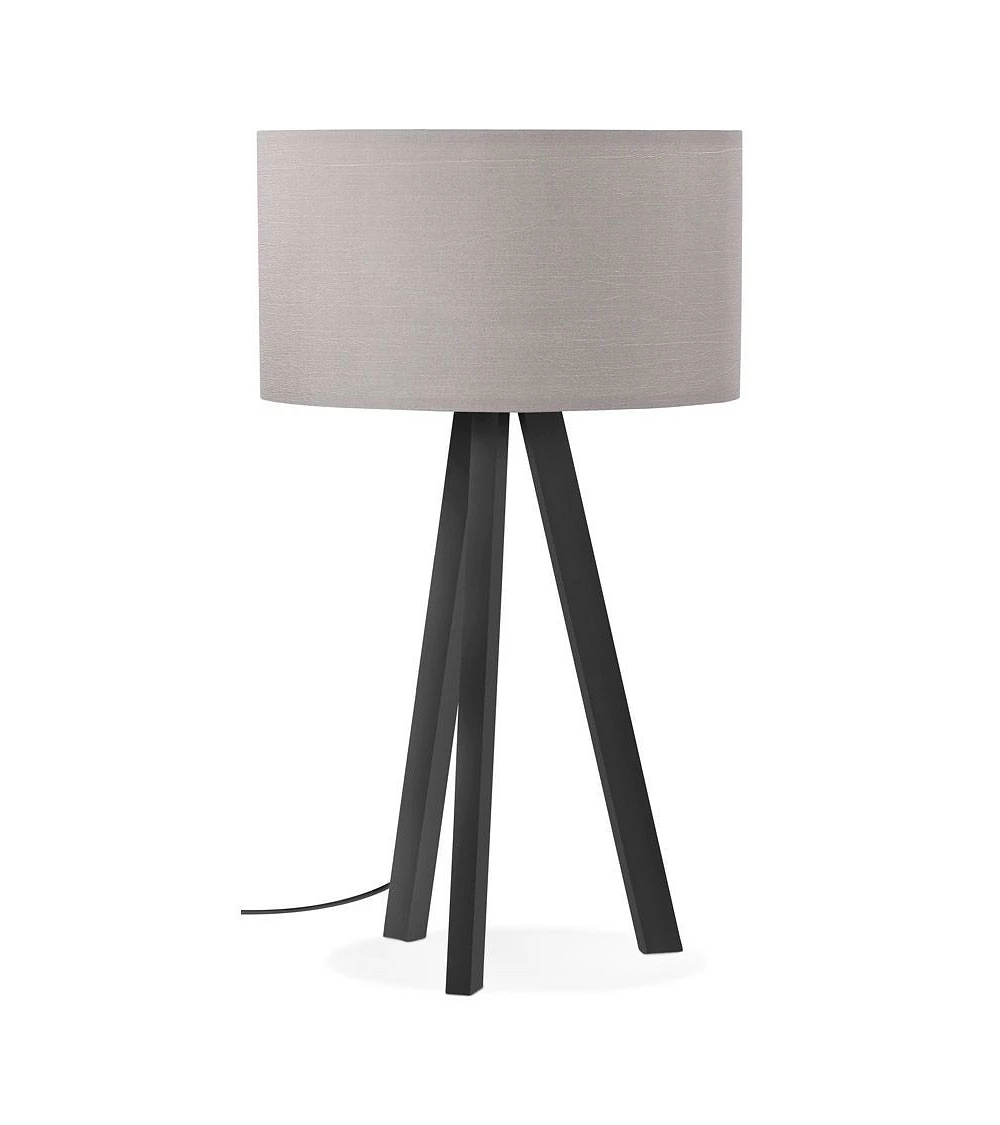 Lampe de table scandinave Trivet Mini métal Noir et Gris