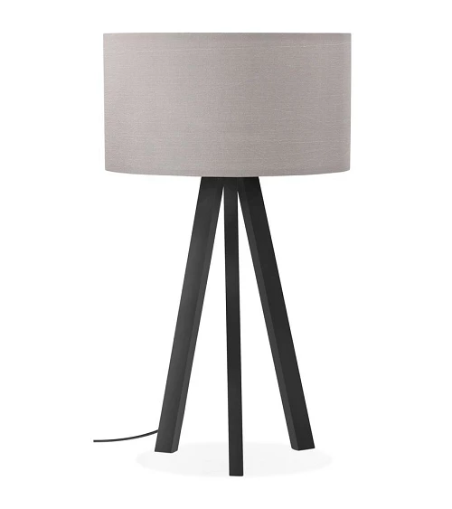 Lampe de table scandinave Trivet Mini métal Noir et Gris