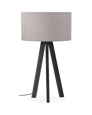 Lampe de table scandinave Trivet Mini métal Noir et Gris