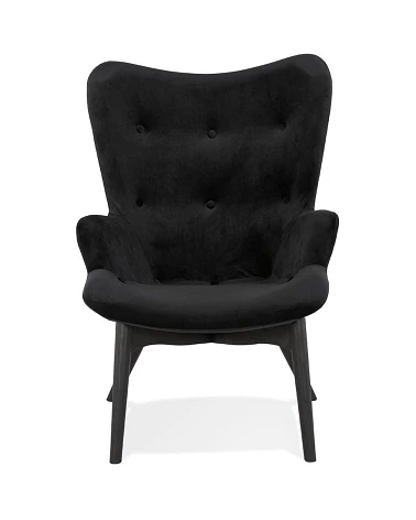 Fauteuil scandinave bergere MELCHIOR Velours Noir