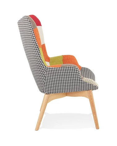 Fauteuil scandinave Bergere DAISY Patchwork