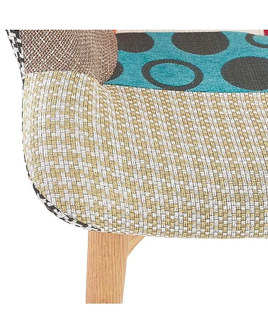 Fauteuil scandinave Bergere DAISY Patchwork