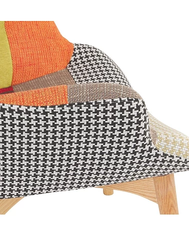 Fauteuil scandinave Bergere DAISY Patchwork