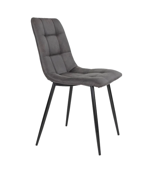 Chaise scandinave Middelfart microfibre Gris Foncé profil