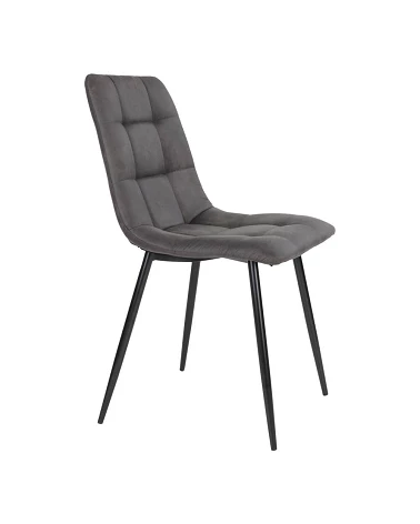 Chaise scandinave Middelfart microfibre Gris Foncé profil