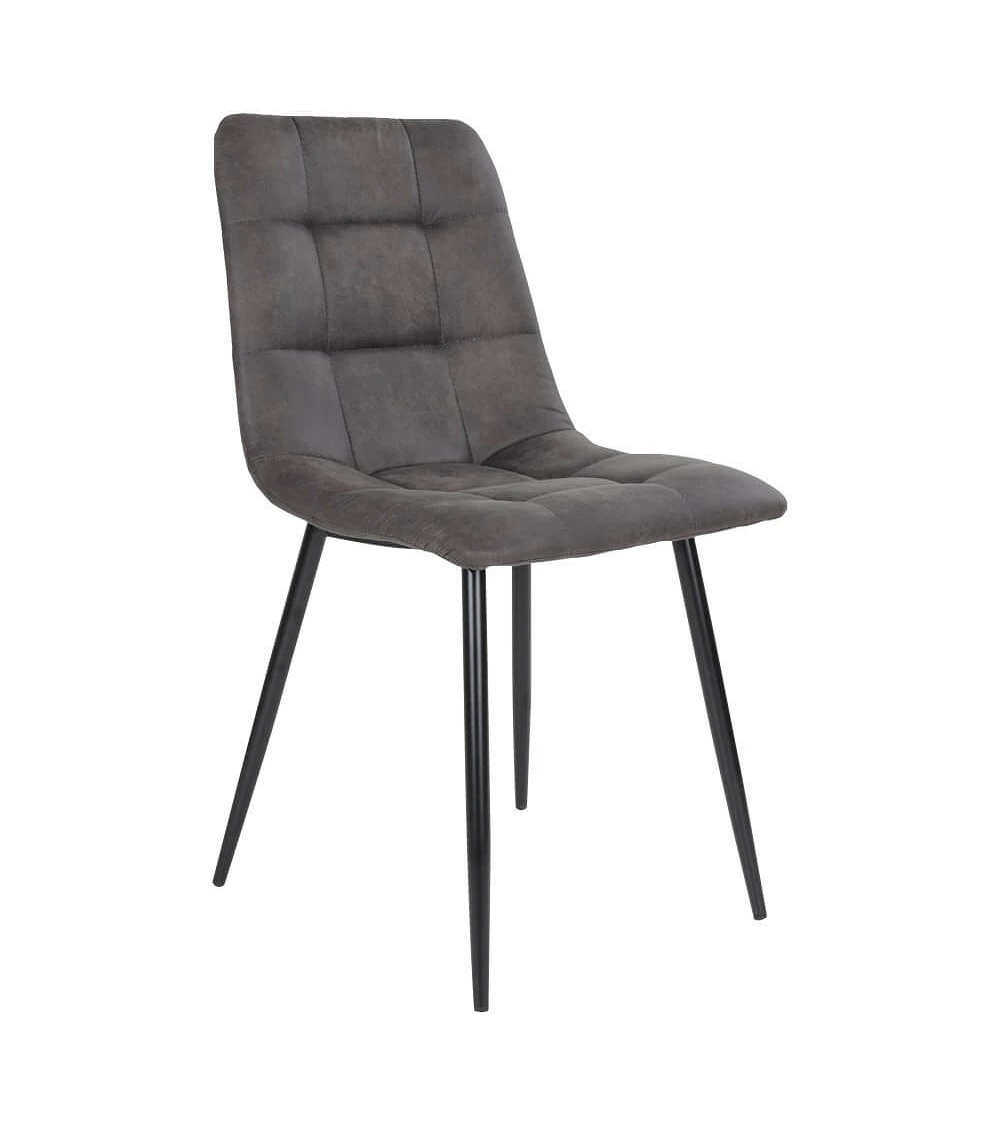 Chaise scandinave Middelfart microfibre Gris Foncé