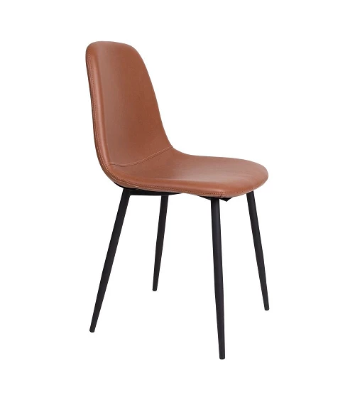 Chaises Stockholm simili cuir vintage profil