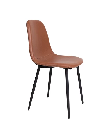 Chaises Stockholm simili cuir vintage profil