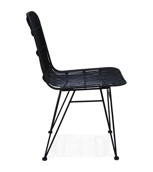 Chaise design Manifik Rotin Noir