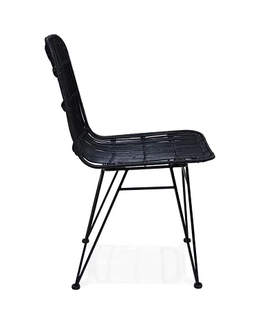 Chaise design Manifik Rotin Noir