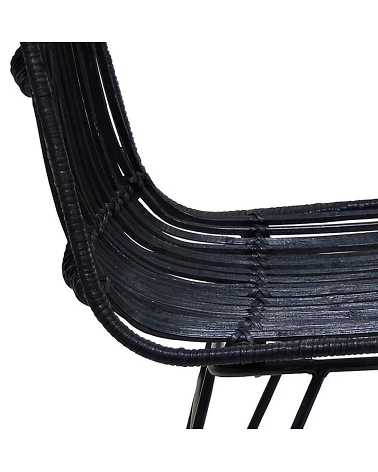 Chaise design Manifik Rotin Noir