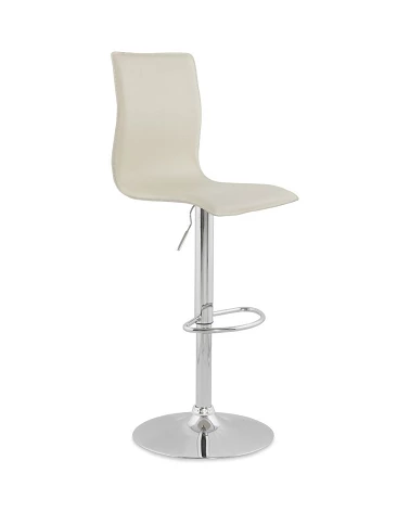 Tabouret de bar SOHO simili cuir Creme