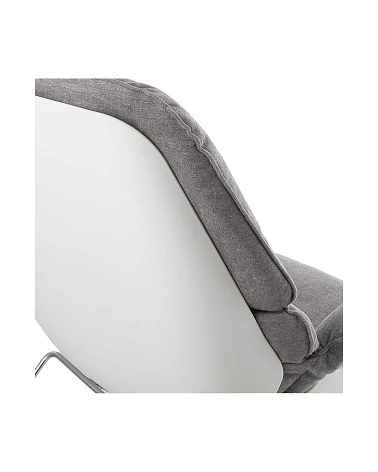 Fauteuil design a bascule Pelochon tissu Gris Clair